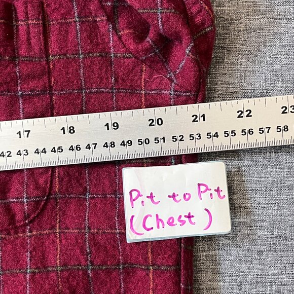 Pendleton 100% Virgin Wool Check Long Sleeve Shirt - Men's Size M - Red - Picture 8 of 11